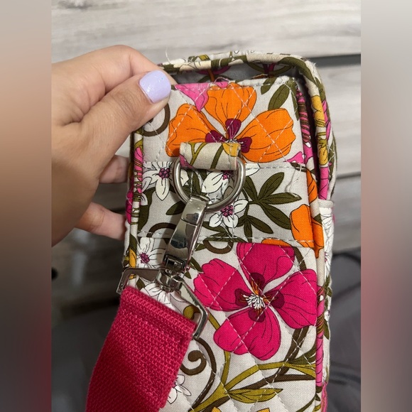 Vera Bradley Tea Garden Messenger/Laptop Bag Top Handle/Long Strap - Picture 8 of 10